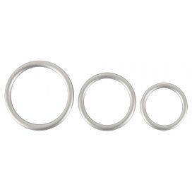 You2Toys Lot de 3 cockrings Silicone Thin Ring Gris