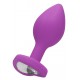 Plug Juwel Anal Silikon Heart Violet 6 x 2.8 cm