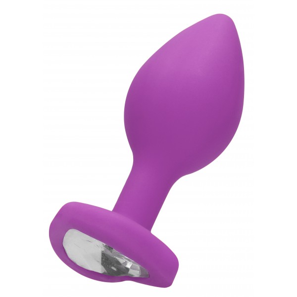 Plug Bijou Anal silicone Heart Violet 6 x 2.8 cm