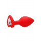 Plug Bijou Anal Silicone Cuore Rosso 6 x 2,8 cm