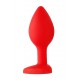 Plug Bijou Anal Silicone Cuore Rosso 6 x 2,8 cm