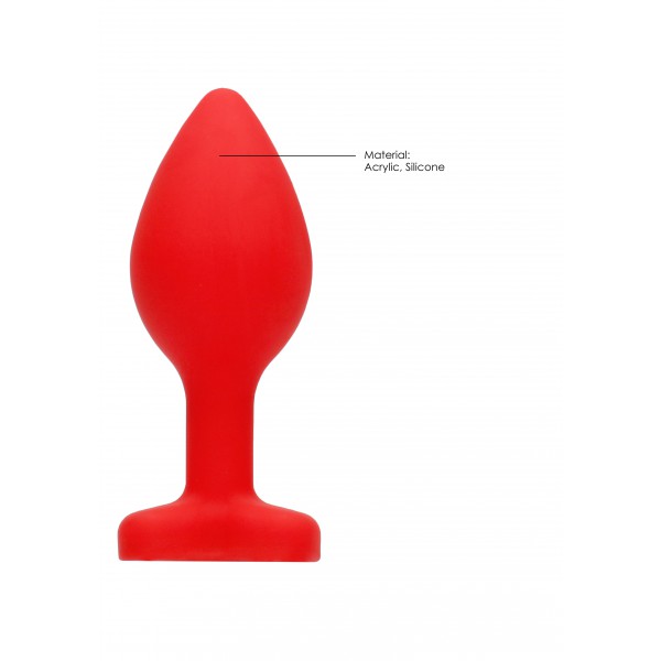 Plug Bijou Anal Silicone Cuore Rosso 6 x 2,8 cm