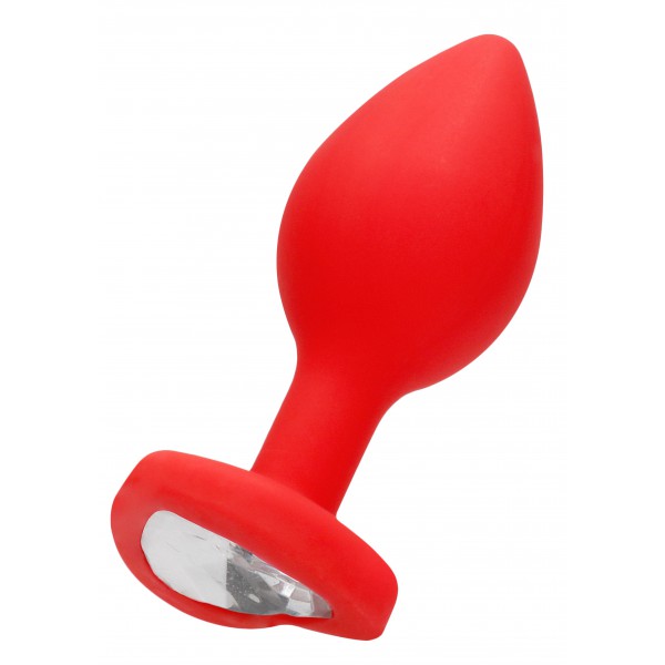 Plug Bijou Anal Silicone Cuore Rosso 6 x 2,8 cm