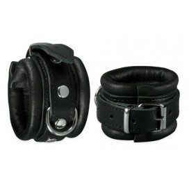 Kiotos Leder-Handschellen für Handgelenke 5cm Schwarz