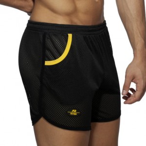 AD Fetish Rocky Long Shorts Black and Yellow