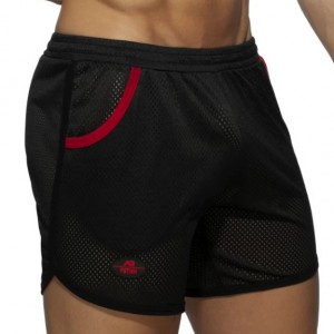 AD Fetish Rocky Long Shorts Black and Red