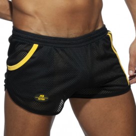 Pocket Rocky Shorts Black-Yellow