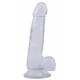 Transparent Hi-Rubber Dildo 14 x 3.6 cm