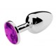 Paarse Strass Juweel Plug - SMALL 6.5 x 2.7cm