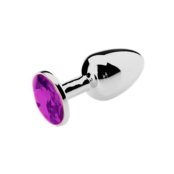 Plug gioiello in strass viola - SMALL 6,5 x 2,7 cm