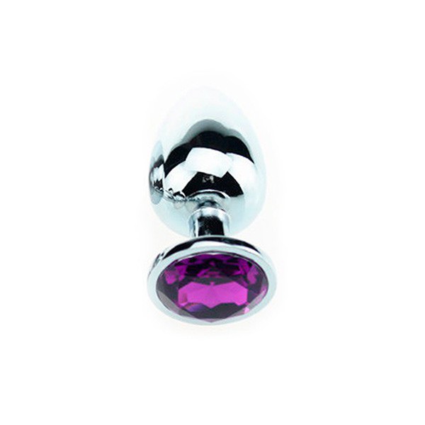 Plug gioiello in strass viola - SMALL 6,5 x 2,7 cm