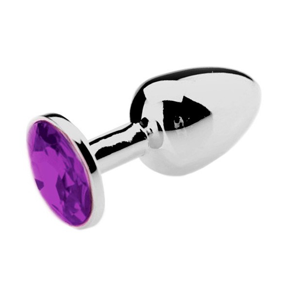 Purple Strass Jewelry Plug - MEDIUM 7 x 3.4cm