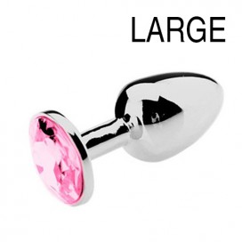 Pink Strass Jewel Plug - GRANDE 8 x 4cm