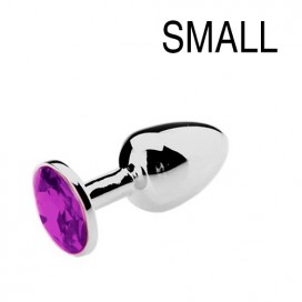 Purple Strass Jewelry Plug - SMALL 6.5 x 2.7cm