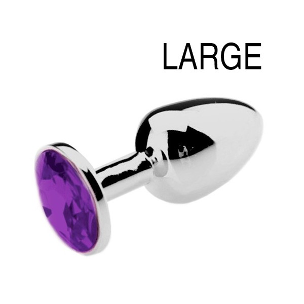 Purple Strass Jewelry Plug - LARGE 8 x 4cm