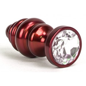 Kiotos Anal Alloy Jewel 6.5 x 3 cm Red