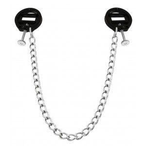 Kiotos Nipple clamps with chain ROUND 4cm
