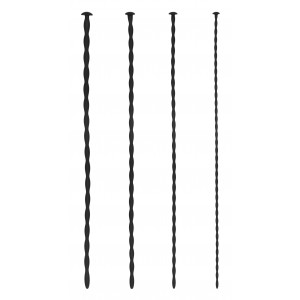 Ouch! Pack of 4 Spiral Screw urethra rods 30 cm - Diameters from 3 to 6mm