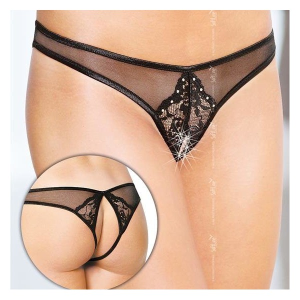 Vladlena Open Tanga - Black