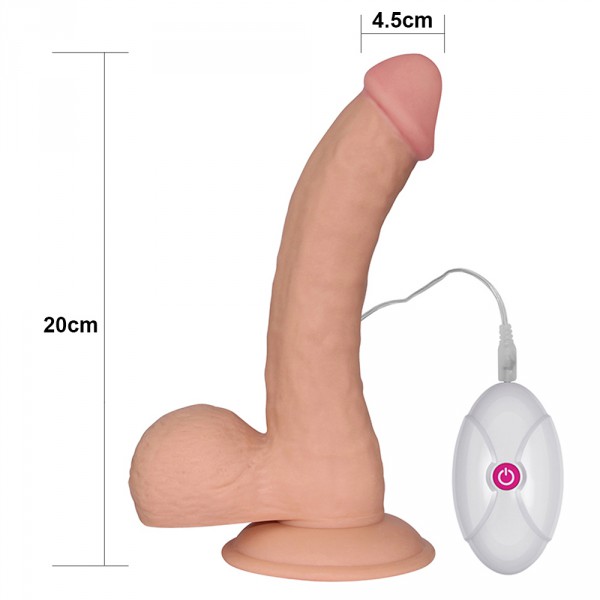 Dildo vibrante ultra morbido e spesso 17 x 4,5 cm