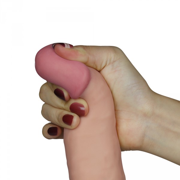 Dildo vibratório ultra macio 17 x 4,5 cm