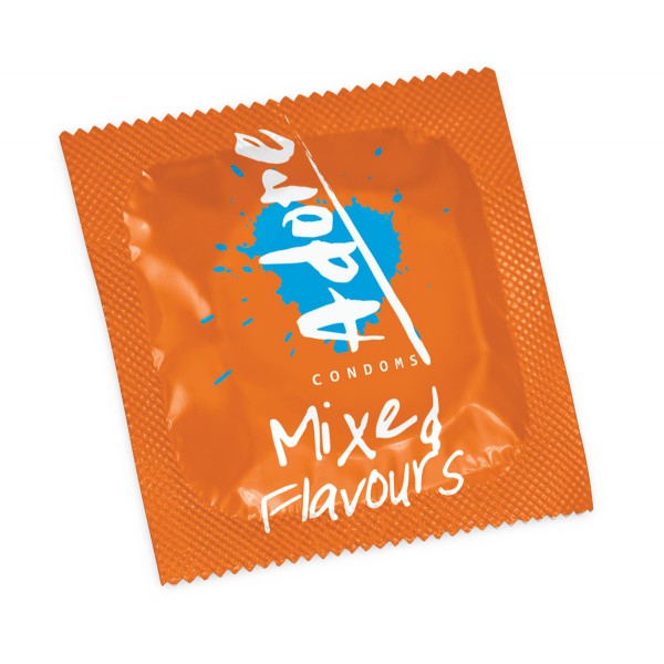 Various flavored condoms x 12