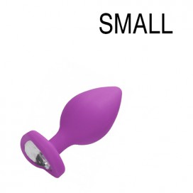 Plug Bijou Anal silicone Heart Violet 6 x 2.8 cm