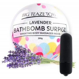 Big Teaze Toys Foaming Bath Bomb with Vibro Lavender Scent