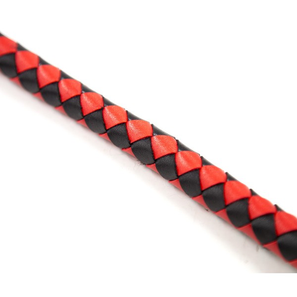 Frusta lunga Duo 190 cm nero e rosso