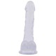 Dildo trasparente in gomma Hi-Rubber 14 x 3,6 cm