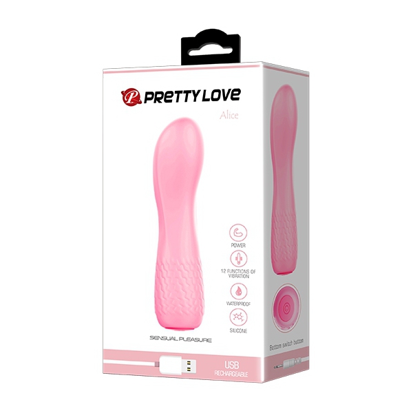 Vibro Alice Curve 12 x 3 cm Pink