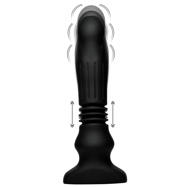 Inflatable and vibrating plug Thunderplugs 17 x 4.5 cm