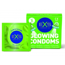 EXS Glowing Condoms x3