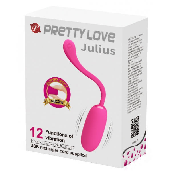 Huevo vibrador JULIUS Pretty Love 7,8 x 33 cm Rosa