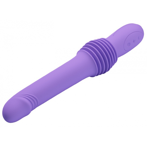 Consolador con push-up Pazuzu 15 x 3,5 cm Morado