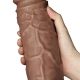 10.5'' Realistic Chubby Vibrating Dildo Brown