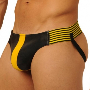 Fist Jockstrap Vuist Leder Geel