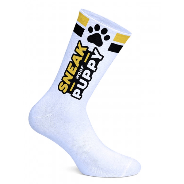 Calzini Woof Puppy Bianco-Giallo