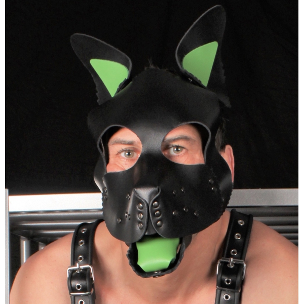 PUPPY SET OHREN UND ZUNGE AUS GRÜNEM LEDER