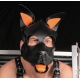 PUPPY SET OHREN UND ZUNGE AUS ORANGEFARBENEM LEDER