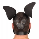BLACK LEATHER PUPPY MASK + BLACK TONGUE AND EARS SET