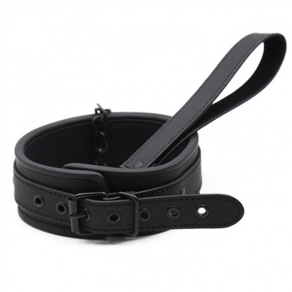 Submission collar with lead Black