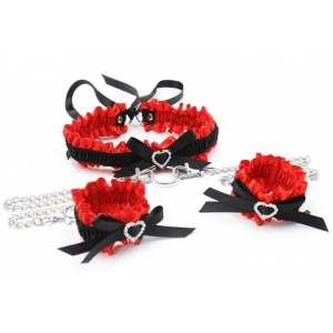 KinkHarness Kit collana Romance Nero Rosso