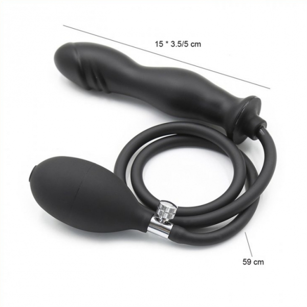 Dildo gonfiabile per il culo spesso 13 x 3,5 cm