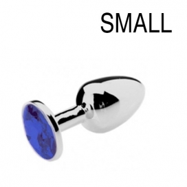 Plug anal avec Bijou JEWEL Bleu 6 x 2.7 cm