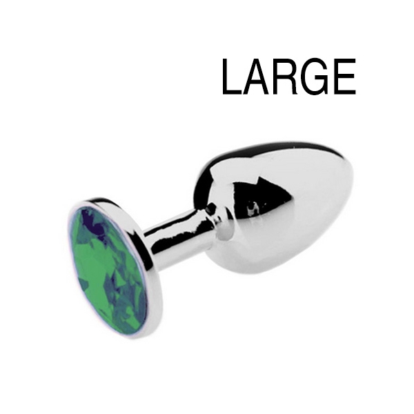 Plug anal avec Bijou JEWEL Vert 8 x 4 cm