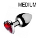 Heart Gem Jewelry Plug Red 7 x 3.4 cm