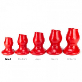 Oxballs Plug Tunnel Pig-Hole rouge Small - 7 x 4.5 cm