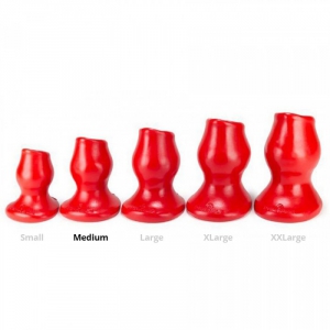 Oxballs Plug Tunnel Pig-Hole rosso Medium - 8 x 5,5 cm