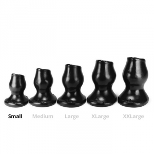 Oxballs Plug Tunnel Pig-Hole black Small - 7 x 4.5 cm